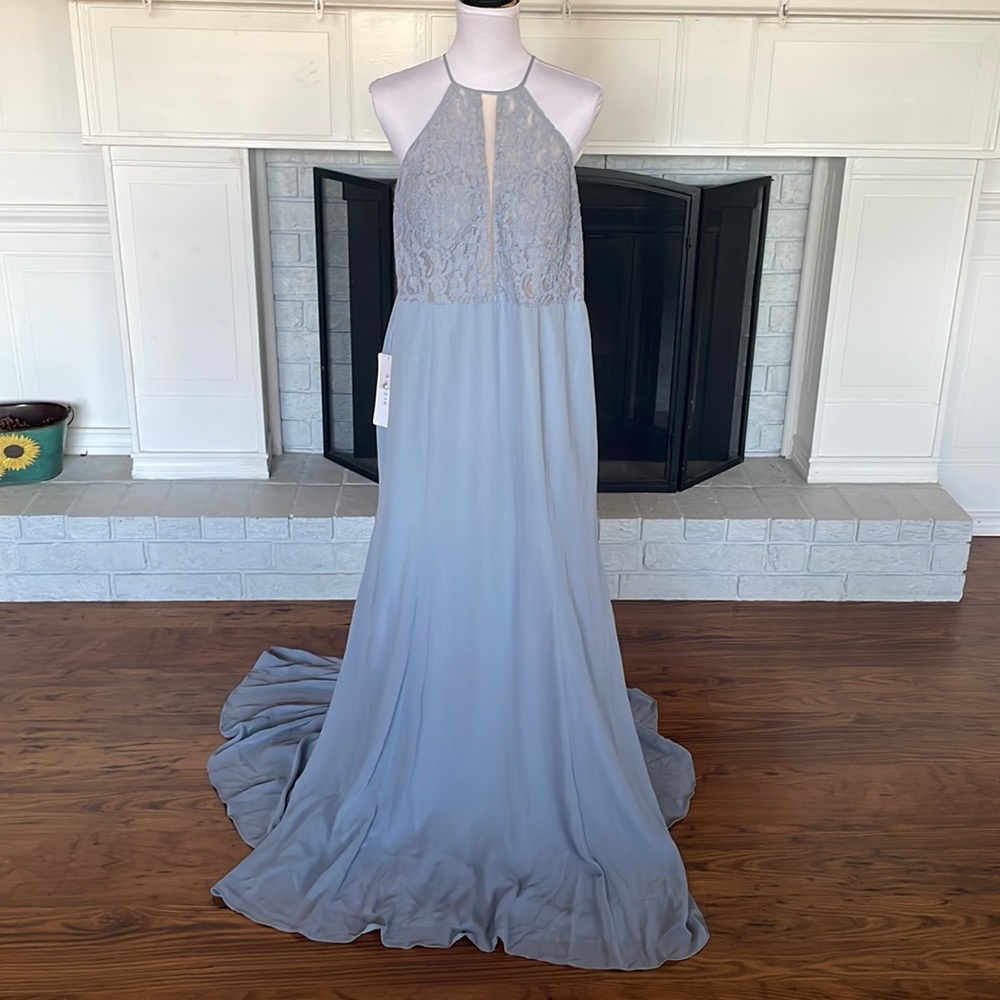 Azazie Zoey Dusty Blue Dress A20